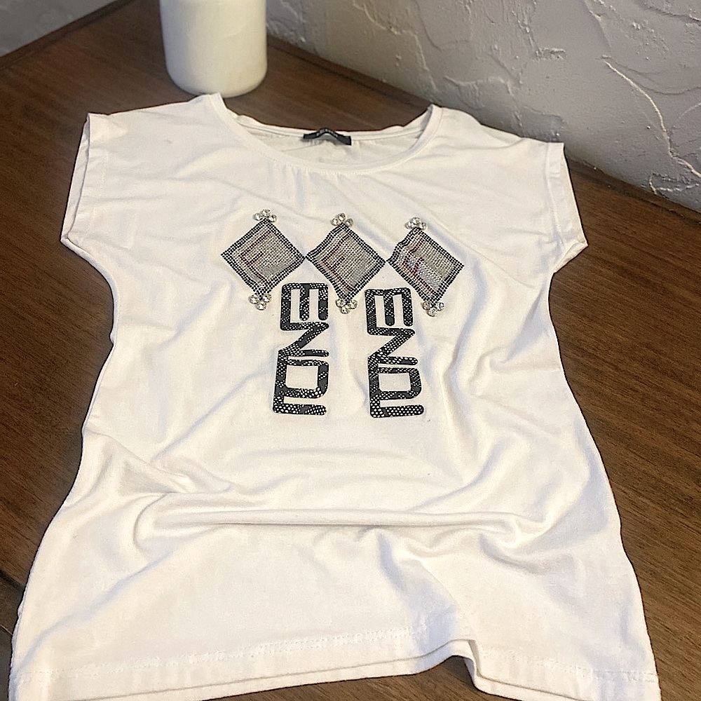 Fendi Rhinestone tshirt